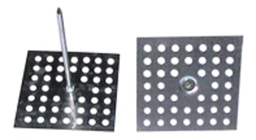 Clavu Por, 50x50x0,4 44 holes,Clip, pin 32x2,7mm ZnP