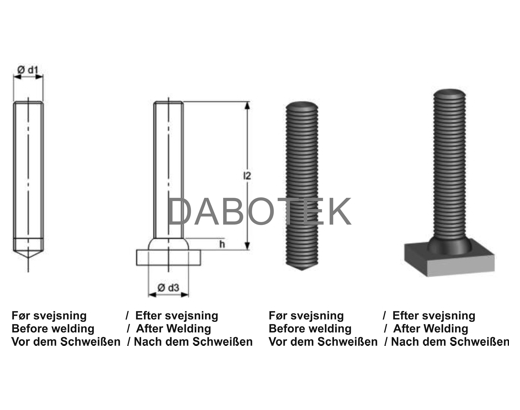 FD Threaded stud M5x20 mm Matr. A2-50 acc. EN ISO 13918