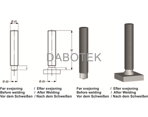 RD Threaded stud M8x16 mm Matr. A2 acc. EN ISO 13918 (MR)