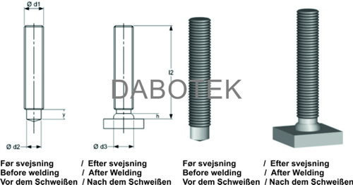RD Gevindbolt for gas M6x55 mm Matr. 4.8 efter EN ISO 13918
